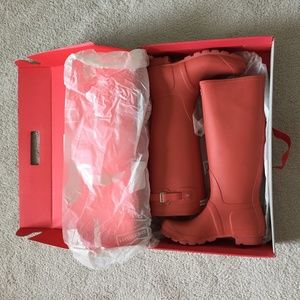 Hunter Tall Matte Rainboot, Sunset - size 10 NEW